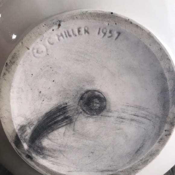 Vintage C Miller 1957 Ceramic Pitcher - Picture 10 of 14